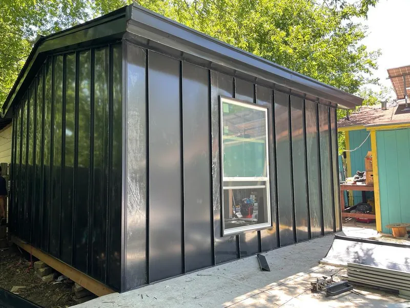 Black standing seam metal wall panels for Roof Inspection in Paramus